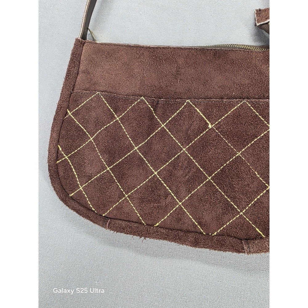 Vintage‎ Suede Shoulder Bag Brown Boho Western Cowgirl Rodeo 70s Retro Artsy